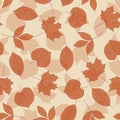 Random Opaque Scattered Fall Leaves Surface Design Textiles Seamless Repeat Pattern Design Royalty Free Stock Photo
