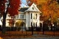 Harry Truman House in autumn Royalty Free Stock Photo