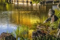 Fall Leaves Kinkaku-Ji Golden Pavilion Buddhist Temple Kyoto Japan Royalty Free Stock Photo