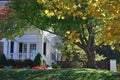 Fall Leaves Residential Home Royalty Free Stock Photo