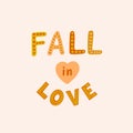 Fall in Love Hand Lettering banner