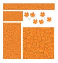 Fall maple leaf banner background set Royalty Free Stock Photo