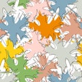 Fall maple leaf pattern in bright colors Royalty Free Stock Photo