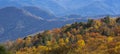 Beautiful autumn mountain scenery in North Carolina. Royalty Free Stock Photo