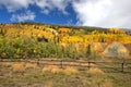 Fall Mountan colors surround a abandoned mine Royalty Free Stock Photo