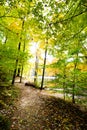 Fall on Ogle Lake, Brown County State Park, Indiana Royalty Free Stock Photo