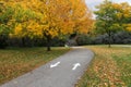 Fall Park Path Royalty Free Stock Photo