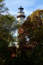 Grosse Point Lighthouse Over Tree Tops