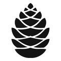 Fall pine cone icon, simple style