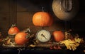 Fall Pumpkins Old Scale Royalty Free Stock Photo