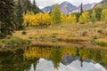 Fall Reflection at Maroon Bells Royalty Free Stock Photo