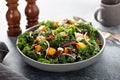 Fall salad with kale and butternut squash