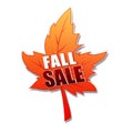 Fall sale in 3d leaf Royalty Free Stock Photo