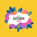 Fall sale banner design. Autumn sale sticker template. Promo badge. Vector illustration