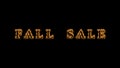 Fall Sale fire text effect black background