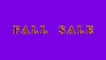 Fall Sale fire text effect violet background