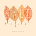 Fall sale poster with dried leaves and simple text