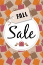 Fall Sale Shopping Bag Vector Background 1