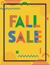 FALL SALE. Trendy geometric font in memphis style of 80s-90s. Royalty Free Stock Photo