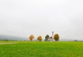 Fall scenery of beautiful Bavarian countryside in Schwangau, Germany