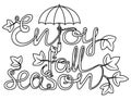 Fall season doodle lettering