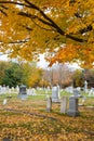 Fall in a Small Town Cemetery Royalty Free Stock Photo