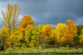 Fall Storm Clouds at High Cliff State Park. Sherwood, WI Royalty Free Stock Photo