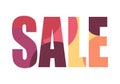 Fall Summer Spring Winter Sale Banner Isolated.