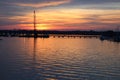 Fall Sunset in New Bern North Carolina Royalty Free Stock Photo