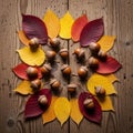 A fall themed display highlighting the natural beauty of the Royalty Free Stock Photo