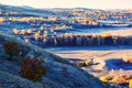 The fall trees on hillside Royalty Free Stock Photo