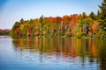 Fall trees with lake