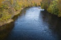 Early fall View of the James River in the Blue Ridge Mountains located in Botetourt County, Virginia, USA. Royalty Free Stock Photo