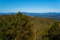 Fall View of the Blue Ridge Mountains and Shenandoah Valley of Virginia, USA Royalty Free Stock Photo