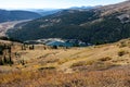 Fall view of Hoosier Pass with artificial lake