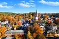 Fall view over the historic city of Montpelier, Vermont, USA