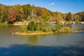 Fall View Pandapas Pond in Giles County, Virginia, USA Royalty Free Stock Photo