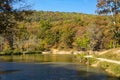 Autumn View Pandapas Pond in Giles County, Virginia, USA Royalty Free Stock Photo