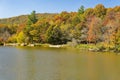 Fall Colors at Pandapas Pond in Giles County, Virginia, USA Royalty Free Stock Photo