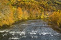 Fall View of the Rapids on the James River, Virginia, USA Royalty Free Stock Photo