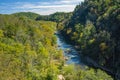 Autuman View of Roanoke River Gorge Royalty Free Stock Photo