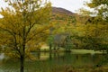 Fall View of Sharp Top Mountain and Abbott Lake Royalty Free Stock Photo