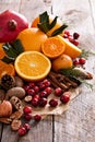 Fall and winter ingredients still life Royalty Free Stock Photo