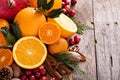 Fall and winter ingredients still life Royalty Free Stock Photo