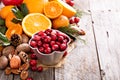 Fall and winter ingredients still life Royalty Free Stock Photo