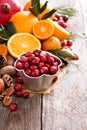 Fall and winter ingredients still life Royalty Free Stock Photo