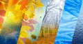 Fall and winter, weather forecast concept Royalty Free Stock Photo