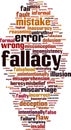 Fallacy word cloud Royalty Free Stock Photo