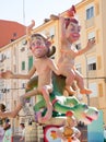 Fallas fest figures on Valencia province Royalty Free Stock Photo