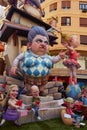 Fallas fest figures in Valencia traditional Spain